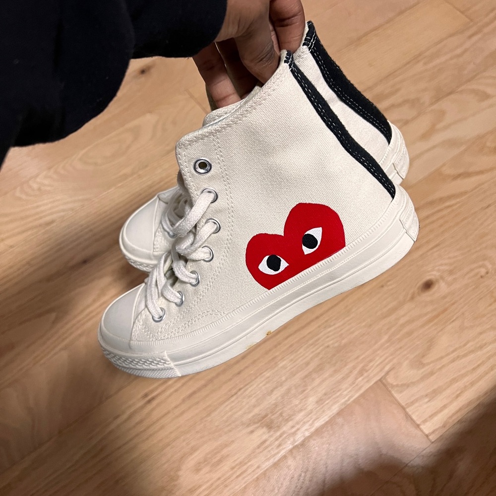 Comme Des Garçons cream/off white sneakers